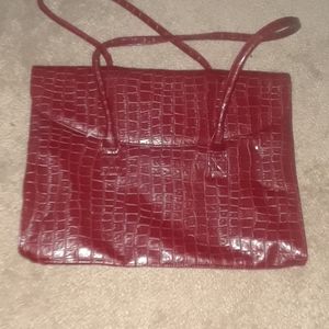 New no name burgundy red purse